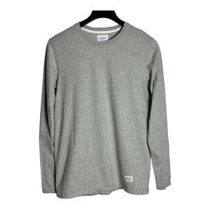Norse Projects Niels Basic Long Sleeve Tee in Light Grey Melange size XL